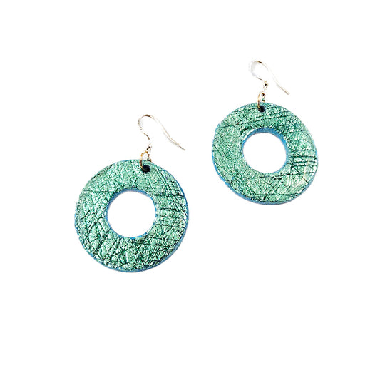 🌿 Verdigris Halo Earrings