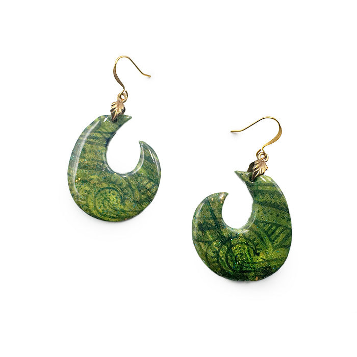 🌿 Enchanted Forest Crescent Earrings