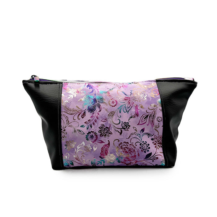 💜 Floral Fantasy in black Peek-a-Boo Pouch