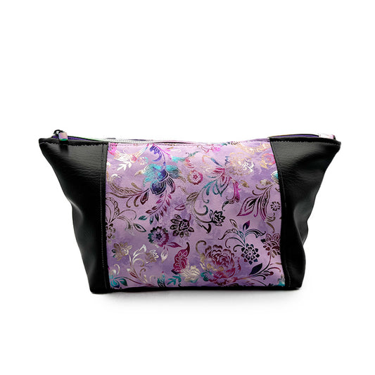 💜 Floral Fantasy in black Peek-a-Boo Pouch