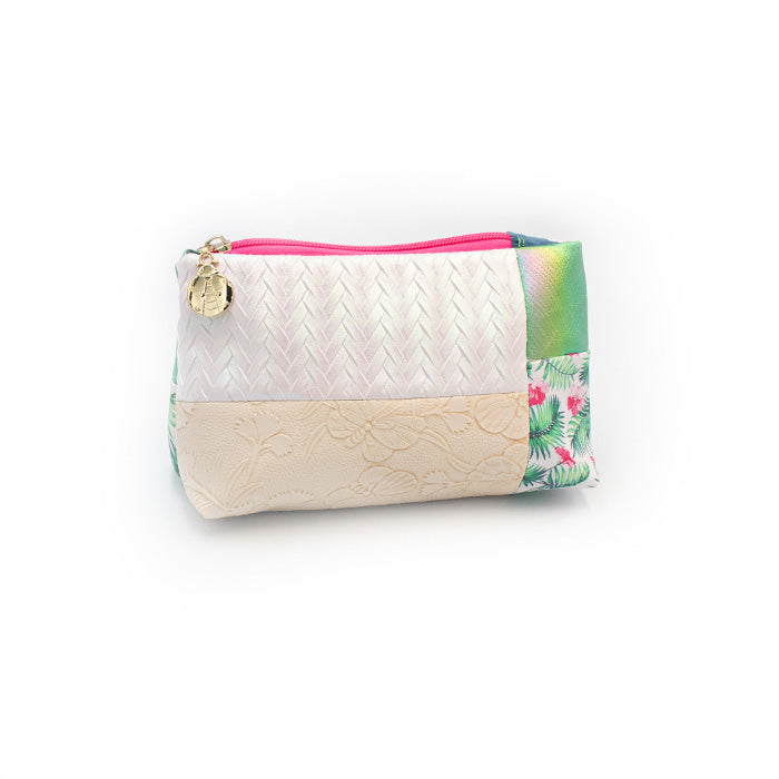 🌿 Tropical Chic Cosmetic Bag