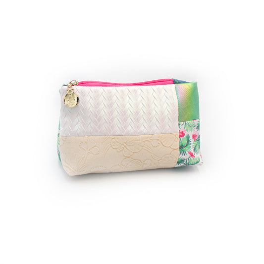 🌿 Tropical Chic Cosmetic Bag